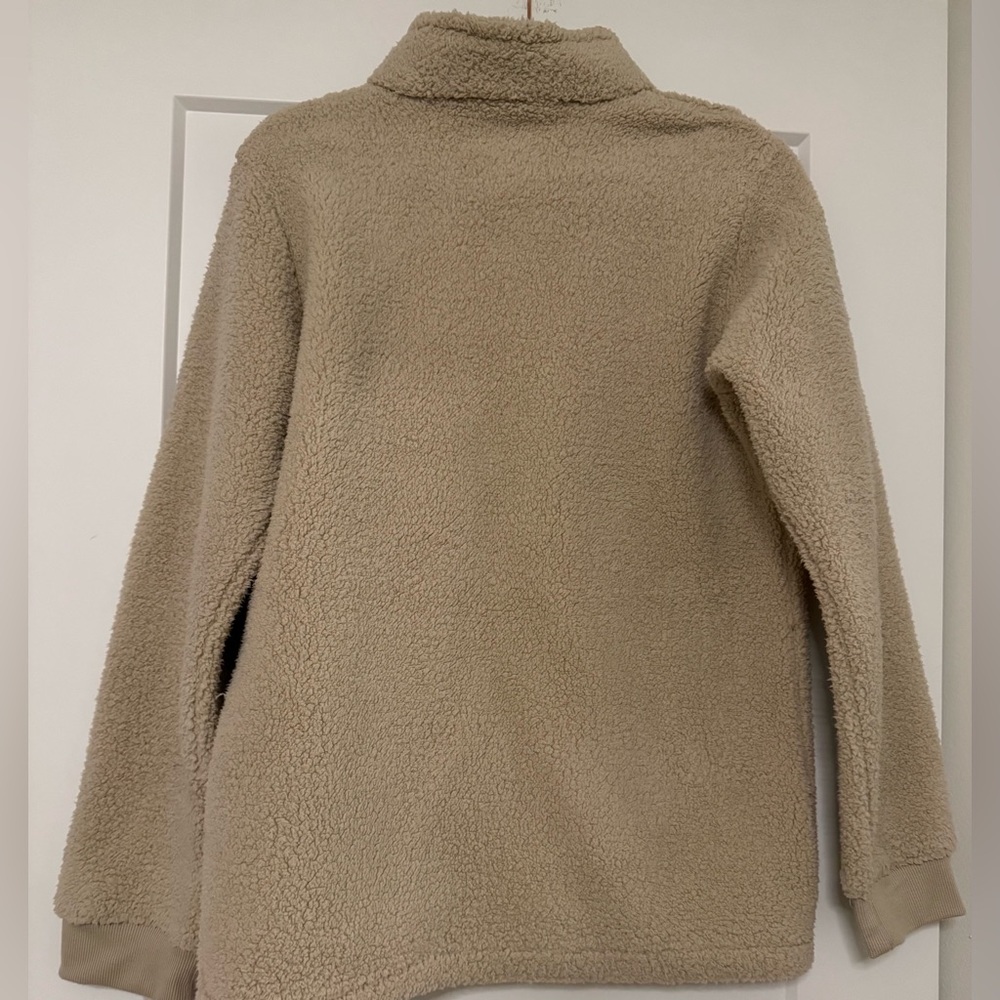 Columbia Beige Sherpa Zip Up Fleece Jacket - Picture 2 of 4